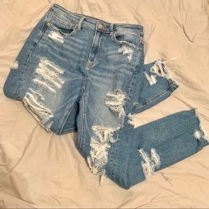 Distressed Mom Jeans